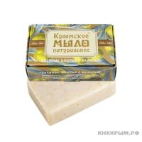 Крымское натуральное мыло на оливковом масле, 100г  Овсяные хлопья и ваниль