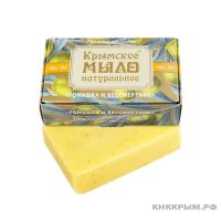 Крымское натуральное мыло на оливковом масле, 100г  Ромашка и бессмертник